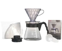 HARIO V60 Craft Coffee lašintuvų rinkinys +serveriai+filtrai