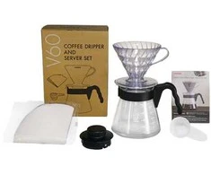 HARIO V60 Craft Coffee lašintuvų rinkinys +serveriai+filtrai