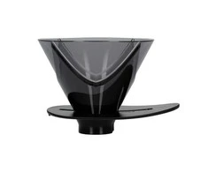Hario - V60 Plastic One Pour Dripper MUGEN - Juodas