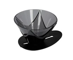 Hario - V60 Plastic One Pour Dripper MUGEN - Juodas