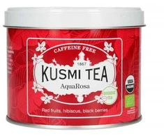 Organic fruit and herbal tea Kusmi Tea AquaRosa, 100 g (in a metal tin)