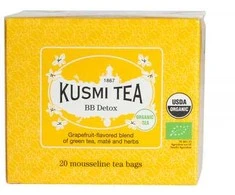 Organic blend of žalias and mate tea Kusmi Tea BB Detox – 20 muslin tea bags