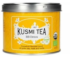 Organic blend of žalias and mate tea Kusmi Tea BB Detox, 100 g (in a metal tin)