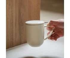 Tea mug with an infuser and lid Loveramics Pro Tea rusvai gelsvas, 300 ml