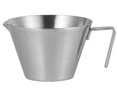 MHW-3BOMBER - Measuring cup brushed stainless steel 100 ml