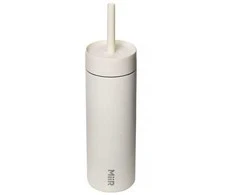 MiiR - Sipper šiaudelio formos buteliukas, smėlio spalvos, 470 ml