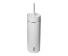 MiiR - Sipper šiaudinis buteliukas, baltas, 470 ml