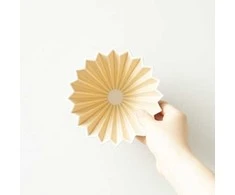 Origami keraminis lašintuvas M - matinės smėlio spalvos