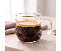 Vialli Design 2 filiżanki do espresso 120 ml Geo Gold 32118