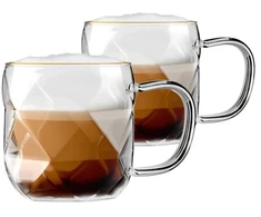 Vialli Design 2 filiżanki 350 ml Geo Gold 32125