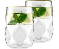 Vialli Design 2 szklanki 450 ml Geo Gold 32095