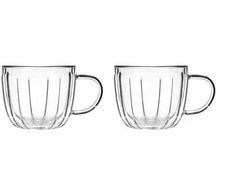 Vialli Design - Set of 2 Double-walled Glass Cups 250ml