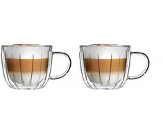 Vialli Design - Set of 2 Double-walled Glass Cups 250ml