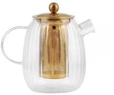„Vialli Design“ – „Tulip“ kavos ąsotis su filtru, matinis auksas, 1 l