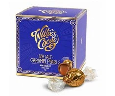 Willie's Cacao - jūros druskos ir karamelės pieninio šokolado perlai, 150 g