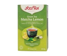 Žalioji prieskoninė arbata su citrina Matcha Lemon, Yogi Tea, ekologiška, 17 pakelių