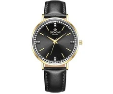 Laikrodis Damski Giewont Sapphire Złoto Juodas GW5390-A4