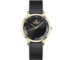 Laikrodis Damski Giewont Sapphire Złoto Juodas GW4130-B4