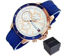TOMMY HILFIGER VYRIŠKAS LAIKRODIS Bank 1791778 (zf064a) + DĖŽUTĖ