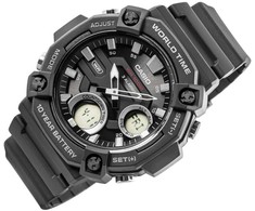 Laikrodis CASIO AEQ-120W-1A. Kwarcowy, Kolor juoda. Mężczyzna.