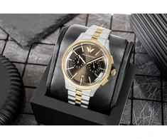 Laikrodis Emporio Armani Męski Dario Chronograph + box (AR80084SET)