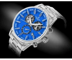 Vyriškas laikrodis Giewont Chronograph Sapphire Sidabrinė Mėlyna GW4580-B3