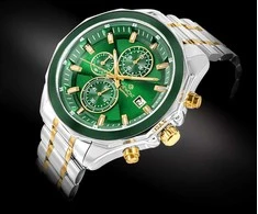 Vyriškas laikrodis Giewont Chronograph Sapphire Sidabrinė Žalias GW7290-B7