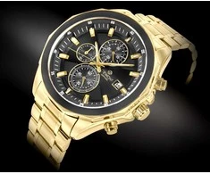 Vyriškas laikrodis Giewont Chronograph Sapphire Złoto Juodas GW7290-B4