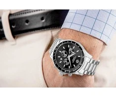 Vyriškas laikrodis Giewont Chronograph Sapphire Sidabrinė Juodas GW3520-B2