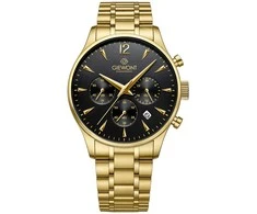 Vyriškas laikrodis Giewont Chronograph Sapphire Złoto Juodas GW6310-B4