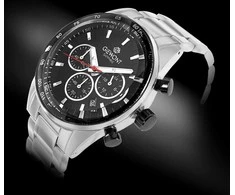 Vyriškas laikrodis Giewont Chronograph Sapphire Sidabrinė Juodas GW9140-B1