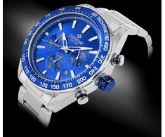 Vyriškas laikrodis Giewont Chronograph Sapphire Sidabrinė Mėlyna GW9580-B3