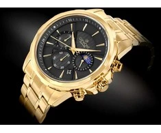 Vyriškas laikrodis Giewont Chronograph Sapphire Złoto Juodas GW9460-B4
