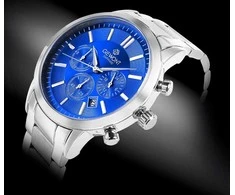 Vyriškas laikrodis Giewont Chronograph Sapphire Sidabrinė Mėlyna GW8510-B3