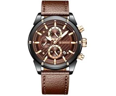 Vyriškas laikrodis Giewont Chronograph Sapphire Juodai Ruda GW8810-A3