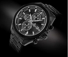 Vyriškas laikrodis Giewont Chronograph Sapphire Juodas GW7290-B1