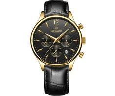 Vyriškas laikrodis Giewont Chronograph Sapphire Juodai Auksinis GW6310-A4