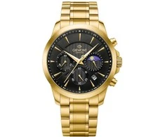 Vyriškas laikrodis Giewont Chronograph Sapphire Złoto Juodas GW9460-B4