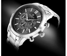 Vyriškas laikrodis Giewont Chronograph Sapphire Sidabrinė Juodas GW8510-B1