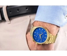 Vyriškas laikrodis Giewont Chronograph Sapphire Złoto Mėlyna GW6310-B5