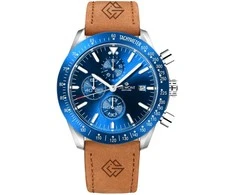 Vyriškas laikrodis Giewont Chronograph Sapphire Ruda Mėlyna GW8720-A2
