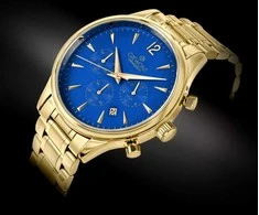 Vyriškas laikrodis Giewont Chronograph Sapphire Złoto Mėlyna GW6310-B5