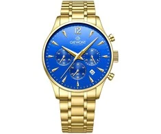Vyriškas laikrodis Giewont Chronograph Sapphire Złoto Mėlyna GW6310-B5