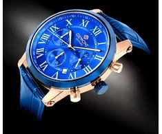 Vyriškas laikrodis Giewont Chronograph Sapphire Miedziano Mėlyna GW6260-A5