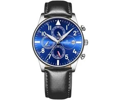 Vyriškas laikrodis Giewont Chronograph Sapphire Juodai Mėlyna GW5630-A3