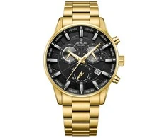 Vyriškas laikrodis Giewont Chronograph Sapphire Złoto Juodas GW4580-B4