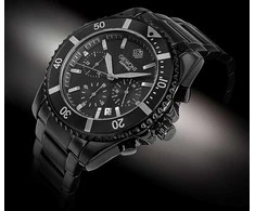 „Giewont Chronograph“ safyrinio juodo titano vyriškas laikrodis GW3970-B1