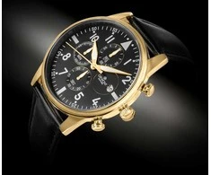 Vyriškas laikrodis Giewont Chronograph Sapphire Juodai Auksinis GW5630-A4