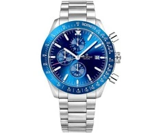Vyriškas laikrodis Giewont Chronograph Sapphire Sidabrinė Mėlyna GW8720-B3