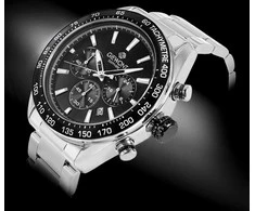 Vyriškas laikrodis Giewont Chronograph Sapphire Sidabrinė Juodas GW9580-B1
